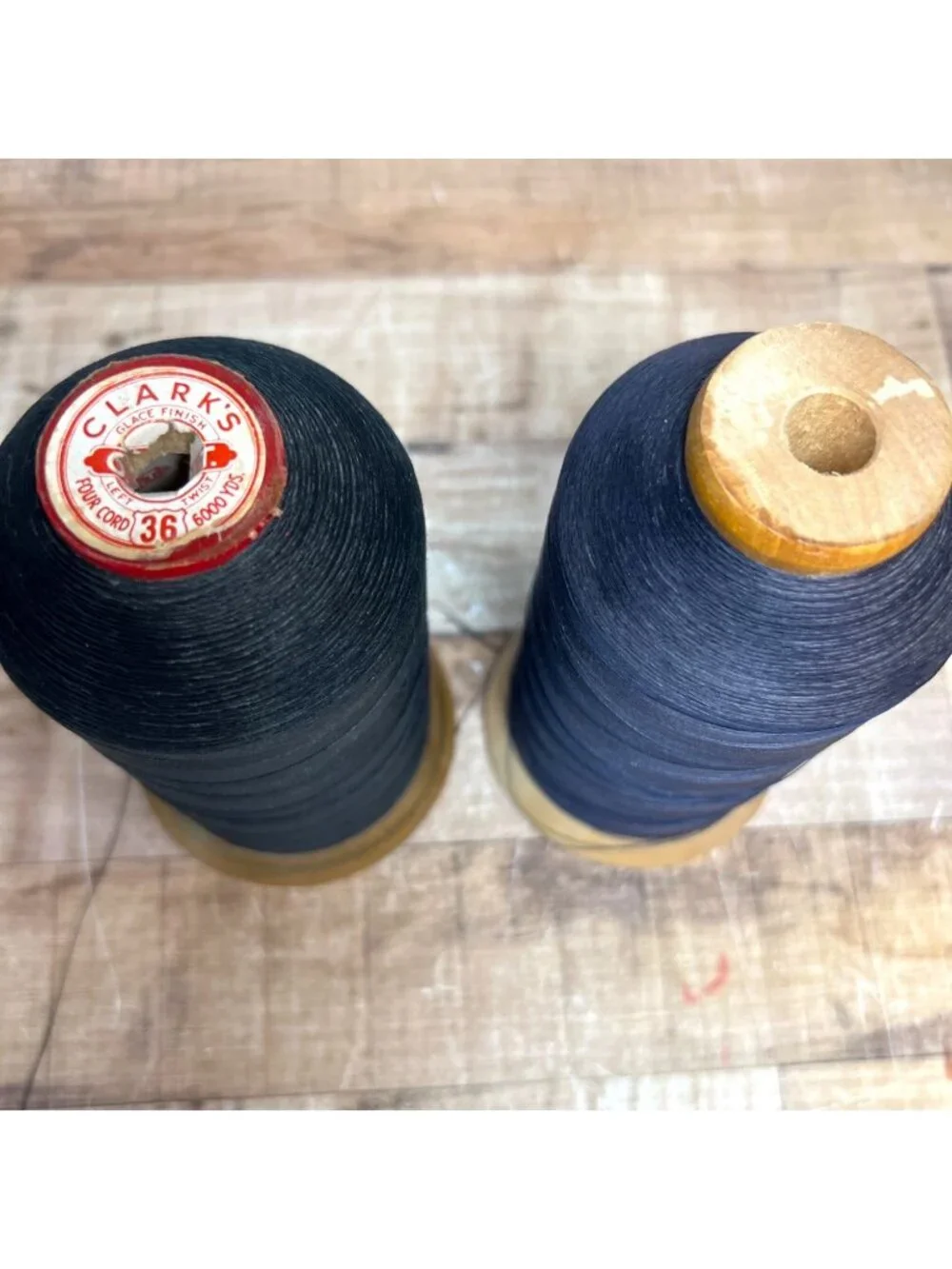 Vintage Clarks & Intrinsic Four Cord Cotton Thread Spools 6000 Yards